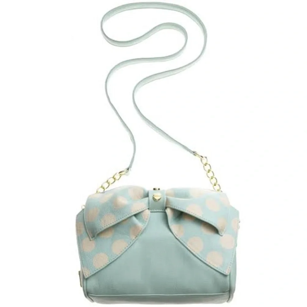 Betsy Johnson Teal Bow Cross Body Bag